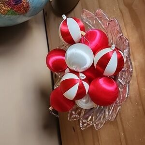 12 Vintage satin sheen unbreakable Christmas ornaments